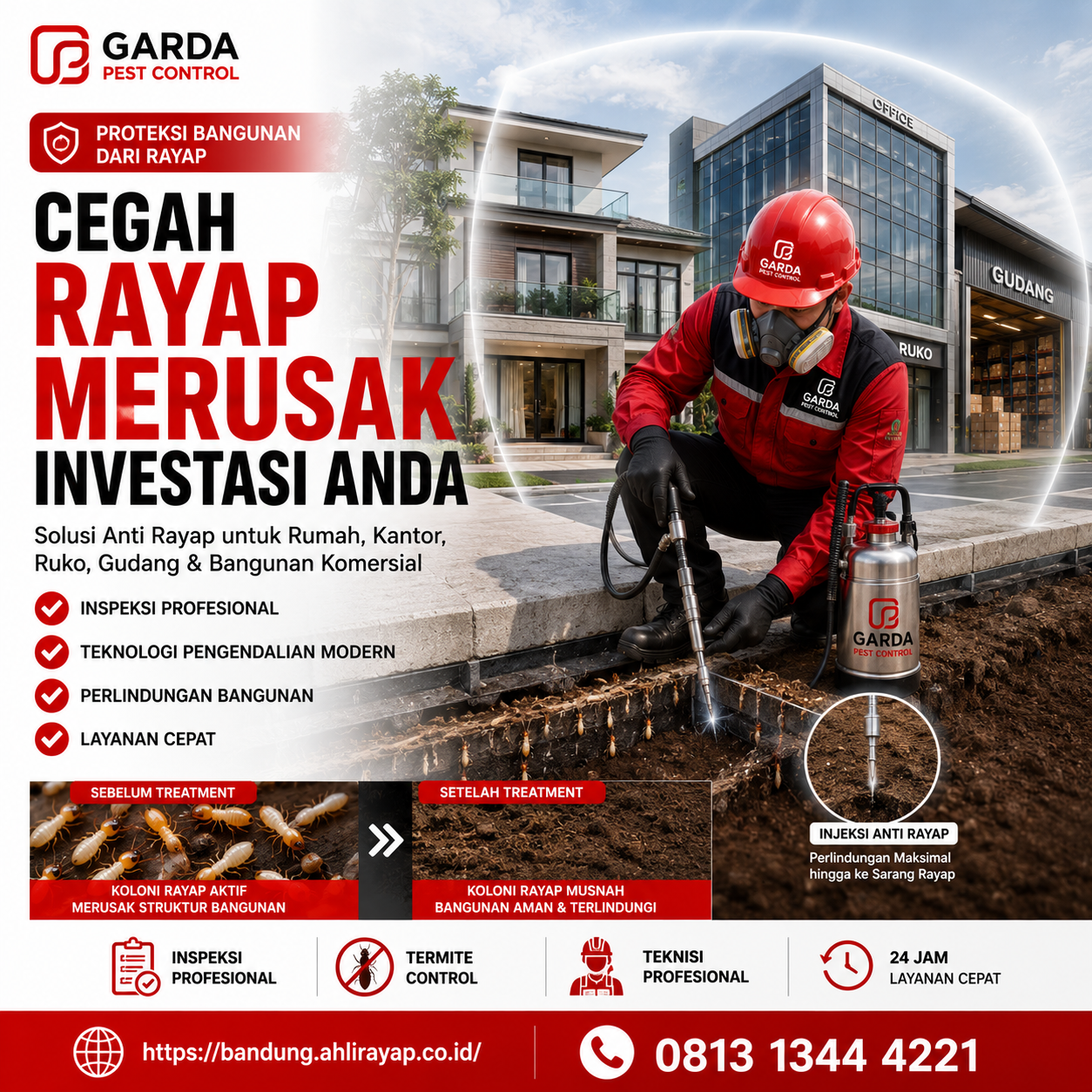 Jasa Semprot Rayap Bergaransi di Bandung: Pilihan Terbaik Lindungi Properti Anda