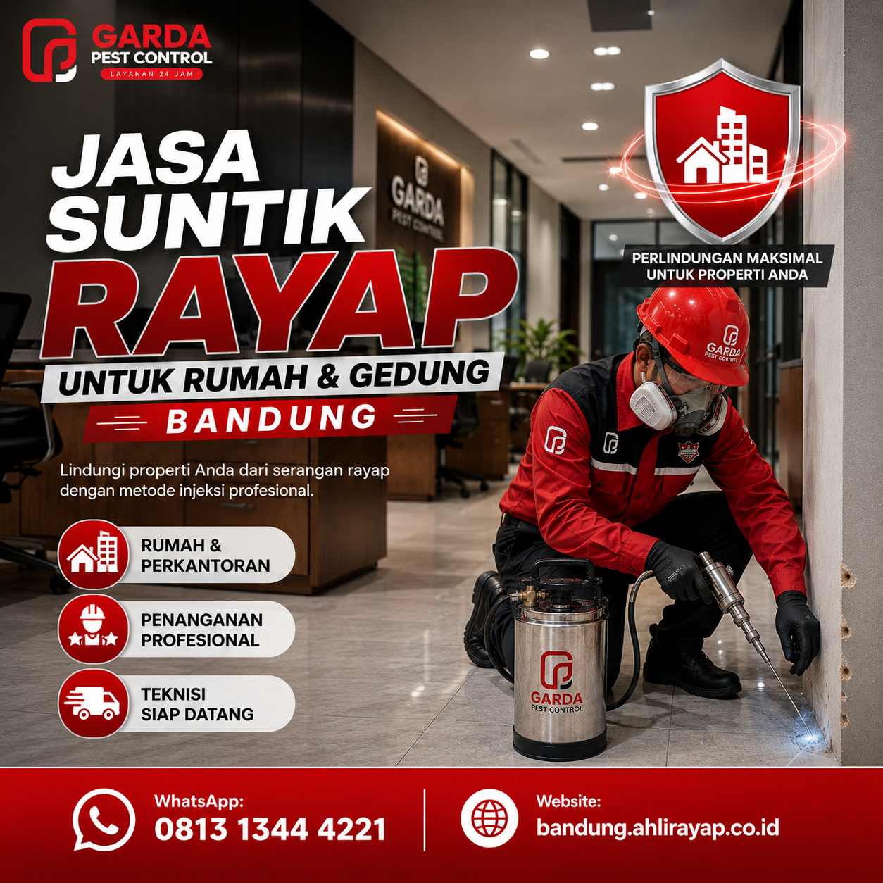 Layanan Jasa Suntik Anti Rayap Pasca Konstruksi di Bandung dan Estimasi Biayanya